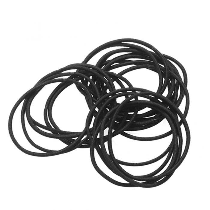 0a1 20 Black Hair Bands Elastics Bobbles Girls Kids School Ponies Ties - Image 1