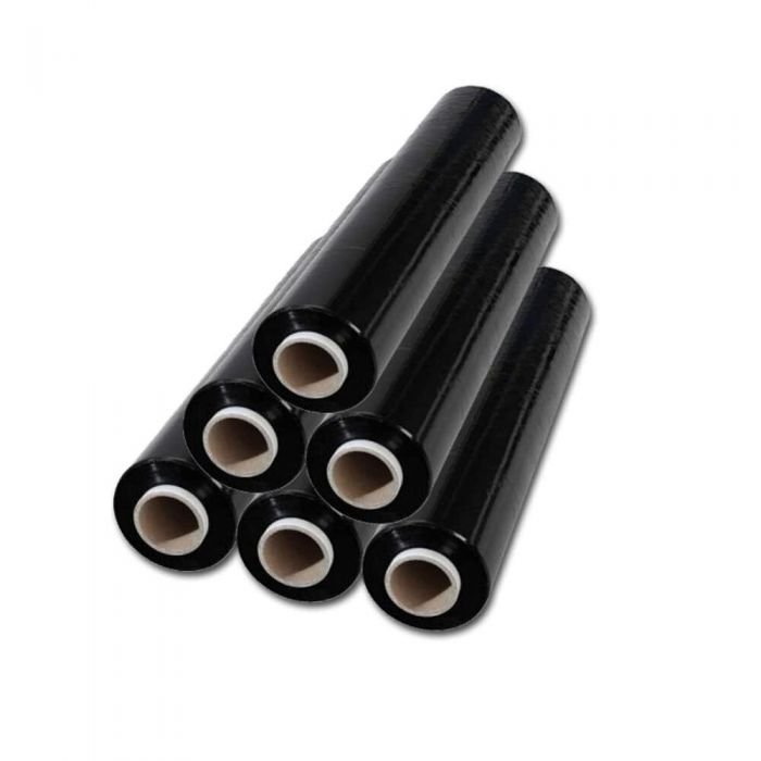 Black Strong Pallet Wrap Parcel Stretch Packaging Film - 400mm x 110m 17 Microns