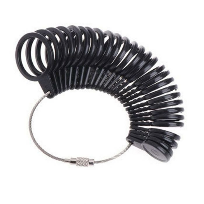 1ase_1 Black UK Ring Sizer A-Z Ring Measurement Tool - Image 1