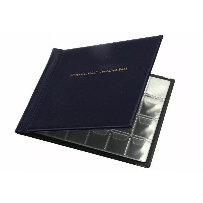 240 Pockets Blue Coin Collection Album Money Storage Case Holder