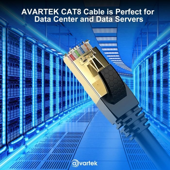 7.5m CAT7 High Speed Shielded Ethernet Cable 1000MHz 10Gbps RJ45 - Black - Image 3