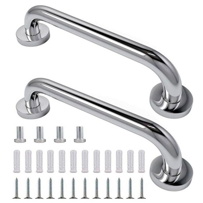 2 x 40cm Safety Bathroom Aid Bath Shower Hand Grip Grab Towel Rail Bar Handle (400mm)